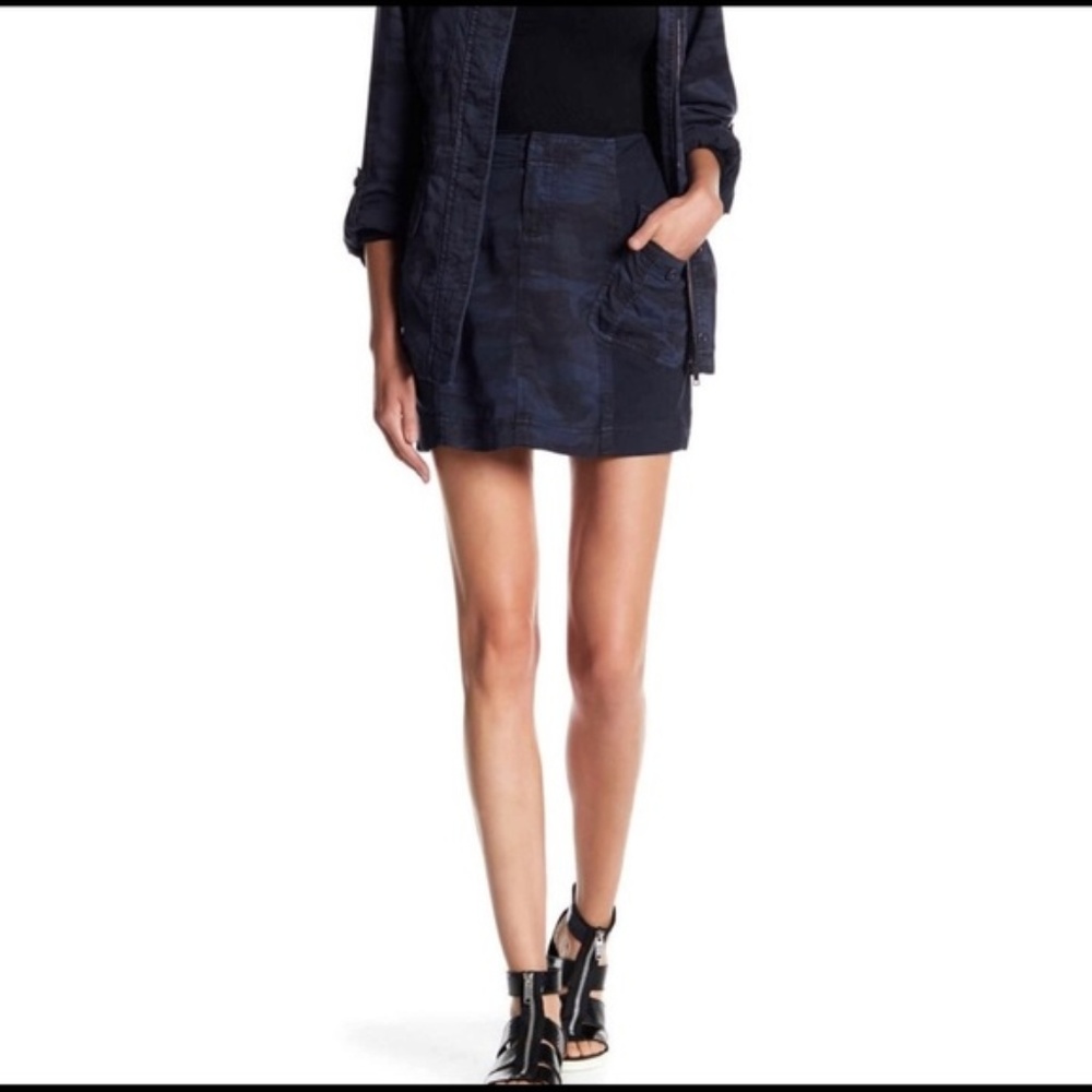 Marrakech Blue Camo skirt
